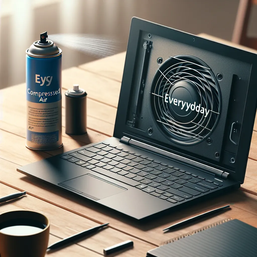 "Close-up image of a laptop vent being cleaned with a soft brush, illustrating the importance of regular maintenance to prevent overheating and ensure optimal performance."